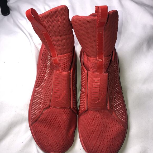 PUMA Fierce Sneakers Fenty Women Size 8.5 Red Core Quilted Training LaceLess - Picture 4 of 10